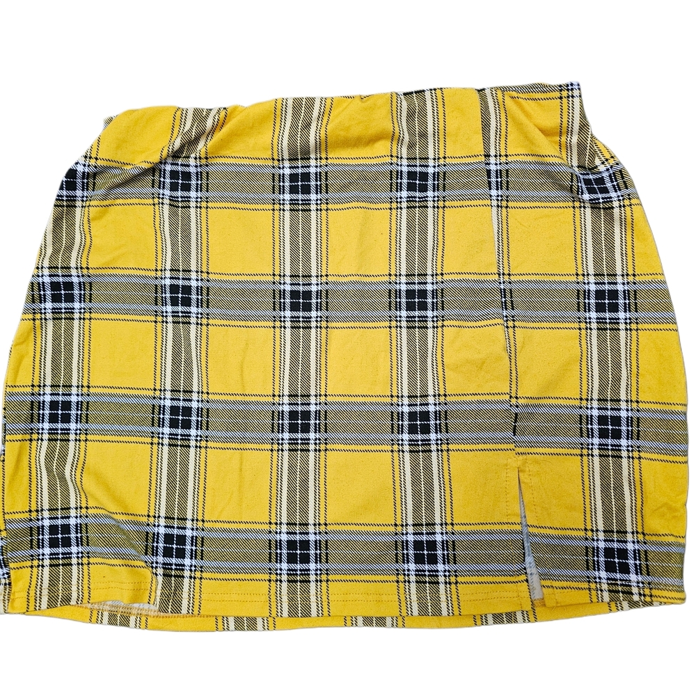 Yellow Plaid Women's Skirt